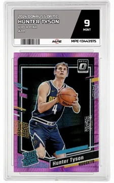 2024 DONRUSS OPTIC HYPER PINK #201 HUNTER TYSON MPE 9 MINT — graded card up for auction