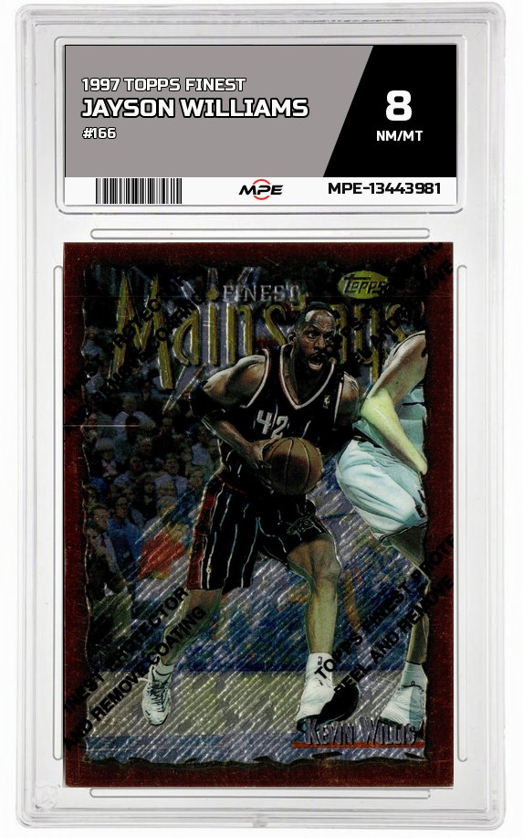 1997 TOPPS FINEST #166 JAYSON WILLIAMS MPE 8 NM/MT — graded card auctioned from the MPE vault