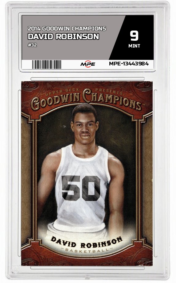 2014 GOODWIN CHAMPIONS #32 DAVID ROBINSON MPE 9 MINT — graded card auctioned from the MPE vault