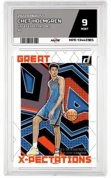 2022 DONRUSS GREAT EXPECTATIONS #5 CHET HOLMGREN MPE 9 MINT — graded card up for auction