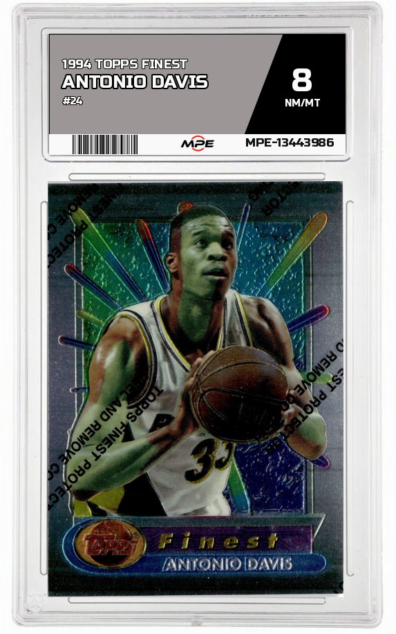 1994 TOPPS FINEST #24 ANTONIO DAVIS MPE 8 NM/MT — graded card auctioned from the MPE vault