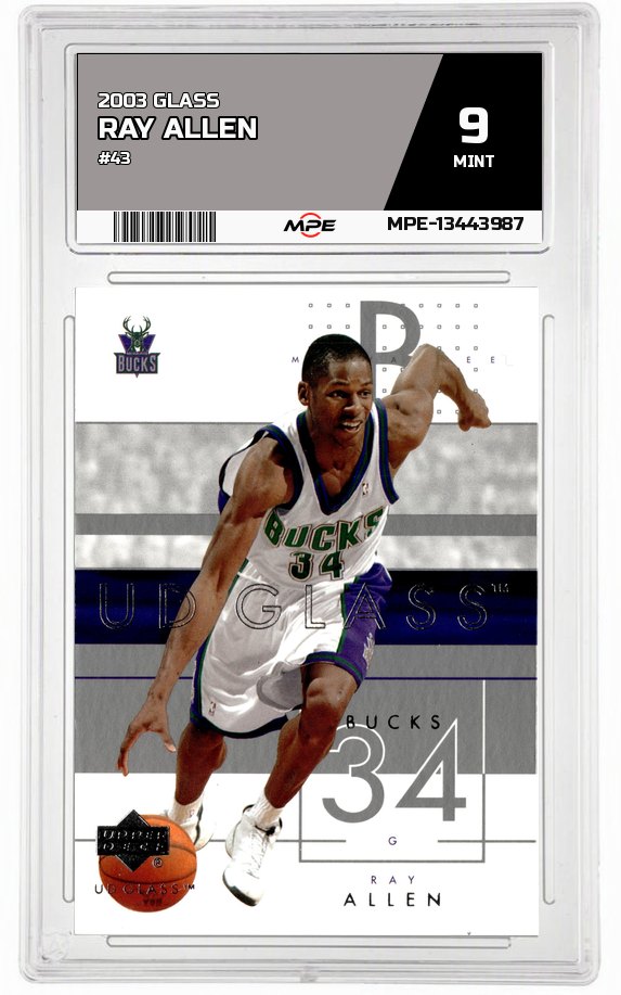 2003 GLASS #43 RAY ALLEN MPE 9 MINT — graded card auctioned from the MPE vault