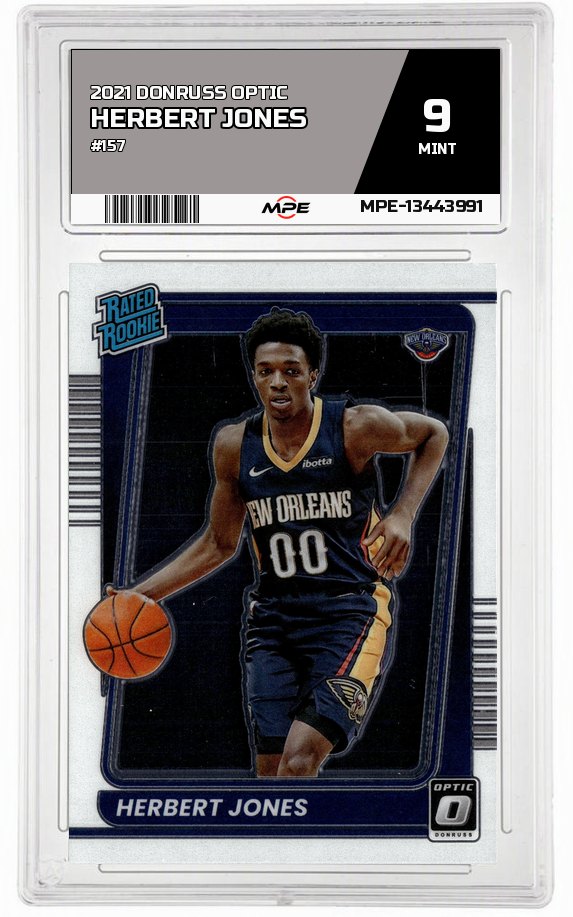 2021 DONRUSS OPTIC #157 HERBERT JONES MPE 9 MINT — graded card auctioned from the MPE vault