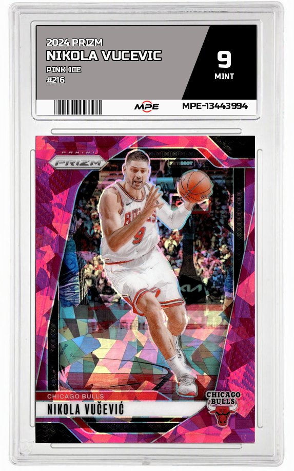 2024 PRIZM Pink Ice #216 NIKOLA VUCEVIC MPE 9 MINT — graded card auctioned from the MPE vault