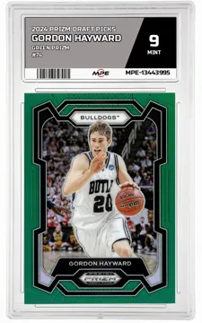 2024 PRIZM DRAFT PICKS GREEN PRIZM #74 GORDON HAYWARD MPE 9 MINT — graded card up for auction