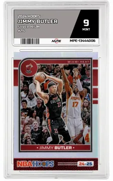 2024 HOOPS SILVER PRIZM #214 JIMMY BUTLER MPE 9 MINT — graded card up for auction