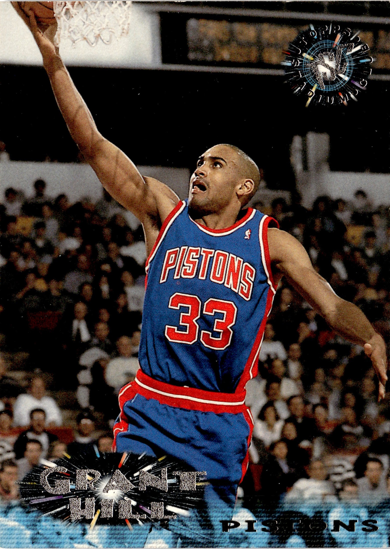 1995 Topps Stadium Club Grant Hill graded slab