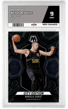 2023 MOSAIC CITY EDITION #287 NIKOLA JOKIC MPE 9 MINT — graded card up for auction