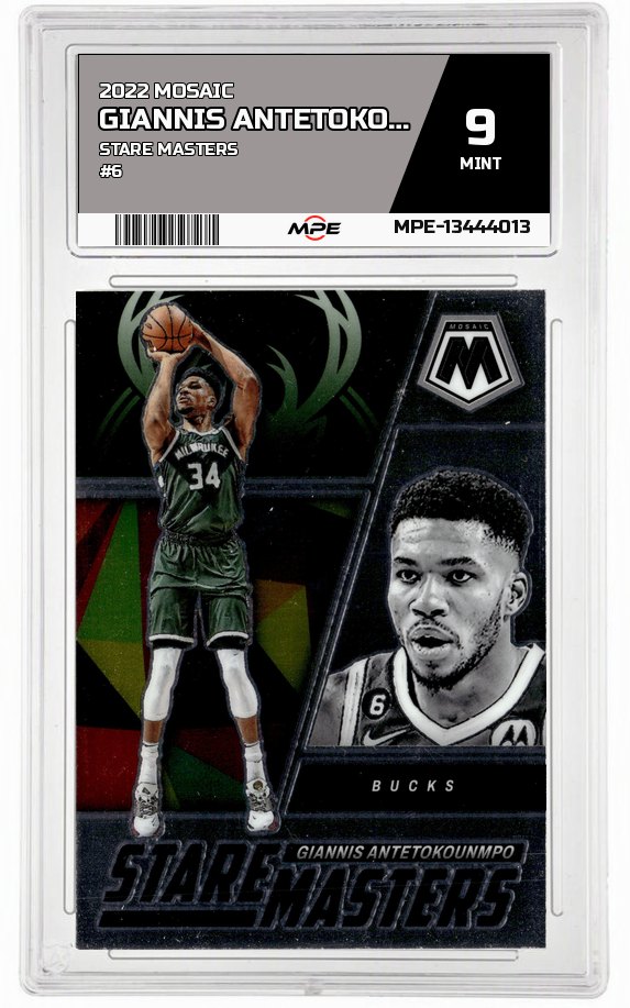 2022 MOSAIC STARE MASTERS #6 GIANNIS ANTETOKOUNMPO MPE 9 MINT — graded card auctioned from the MPE vault