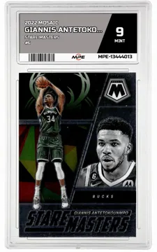 2022 MOSAIC STARE MASTERS #6 GIANNIS ANTETOKOUNMPO MPE 9 MINT — graded card up for auction