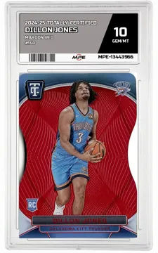 2024-25 TOTALLY CERTIFIED Maroon Red #160 DILLON JONES MPE 10 GEM/MT — graded card up for auction