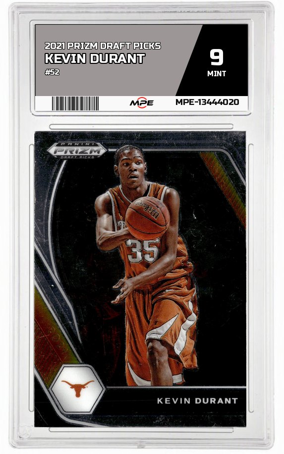 2021 PRIZM DRAFT PICKS #52 KEVIN DURANT MPE 9 MINT — graded card auctioned from the MPE vault