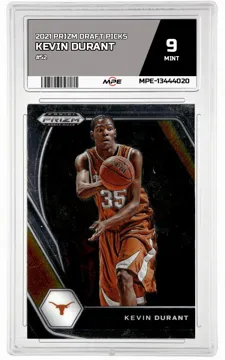 2021 PRIZM DRAFT PICKS #52 KEVIN DURANT MPE 9 MINT — graded card up for auction