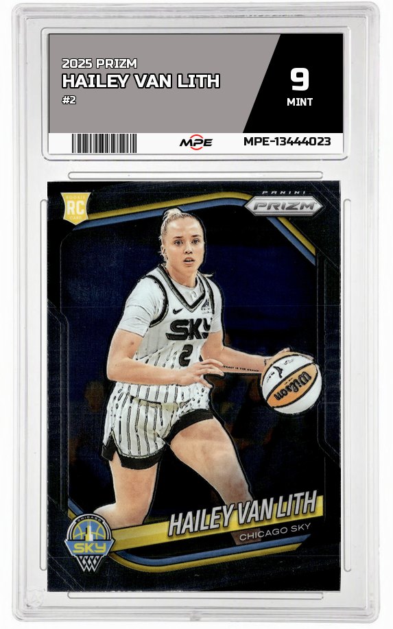 2025 PRIZM #2 HAILEY VAN LITH MPE 9 MINT — graded card auctioned from the MPE vault