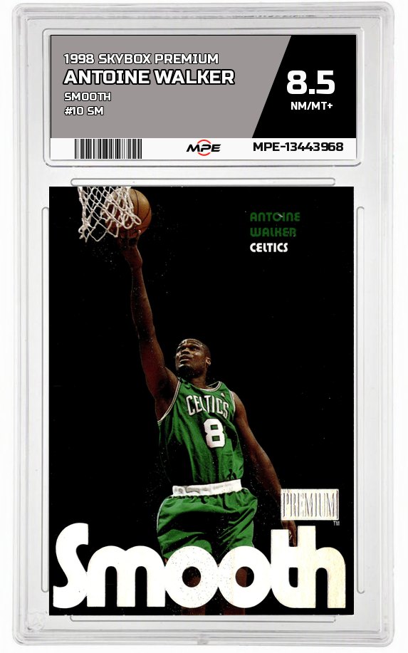 1998 SKYBOX PREMIUM SMOOTH #10 SM ANTOINE WALKER MPE 8.5 NM/MT+ — graded card auctioned from the MPE vault