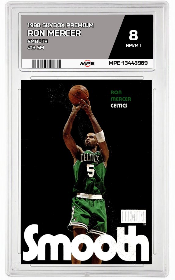 1998 SKYBOX PREMIUM Smooth #13 SM RON MERCER MPE 8 NM/MT — graded card auctioned from the MPE vault