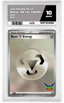 2026 POKEMON 30C EN HOLO #016 BASIC METAL ENERGY MPE 10 GEM/MT — graded card up for auction
