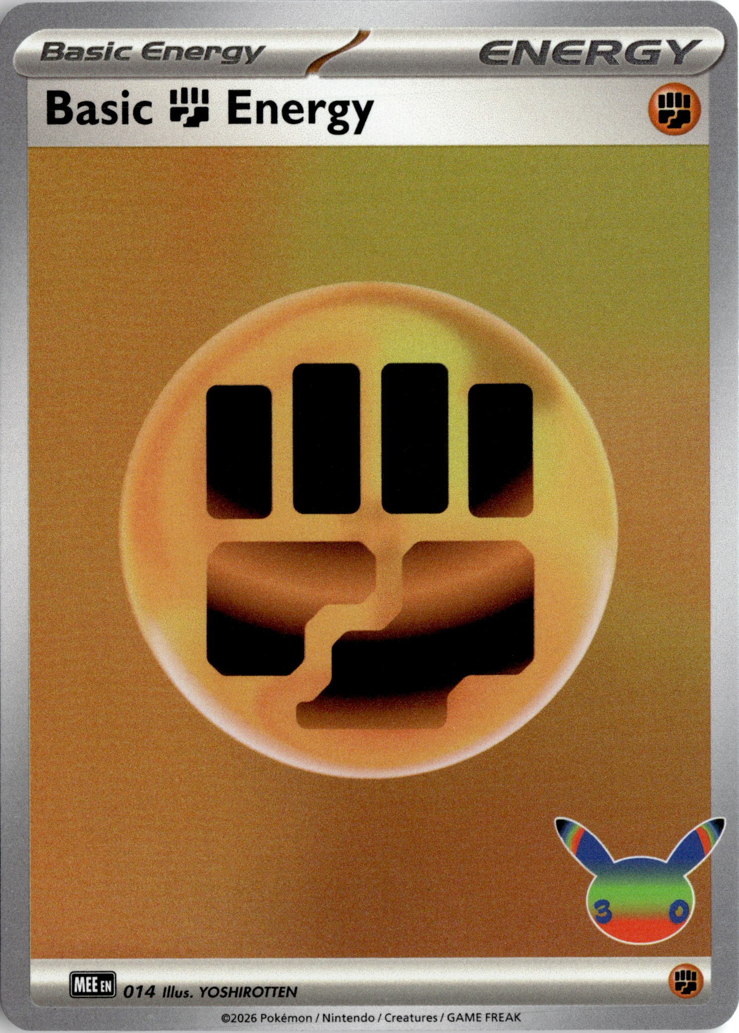2026 Pokemon 30C En Basic Fighting Energy graded slab