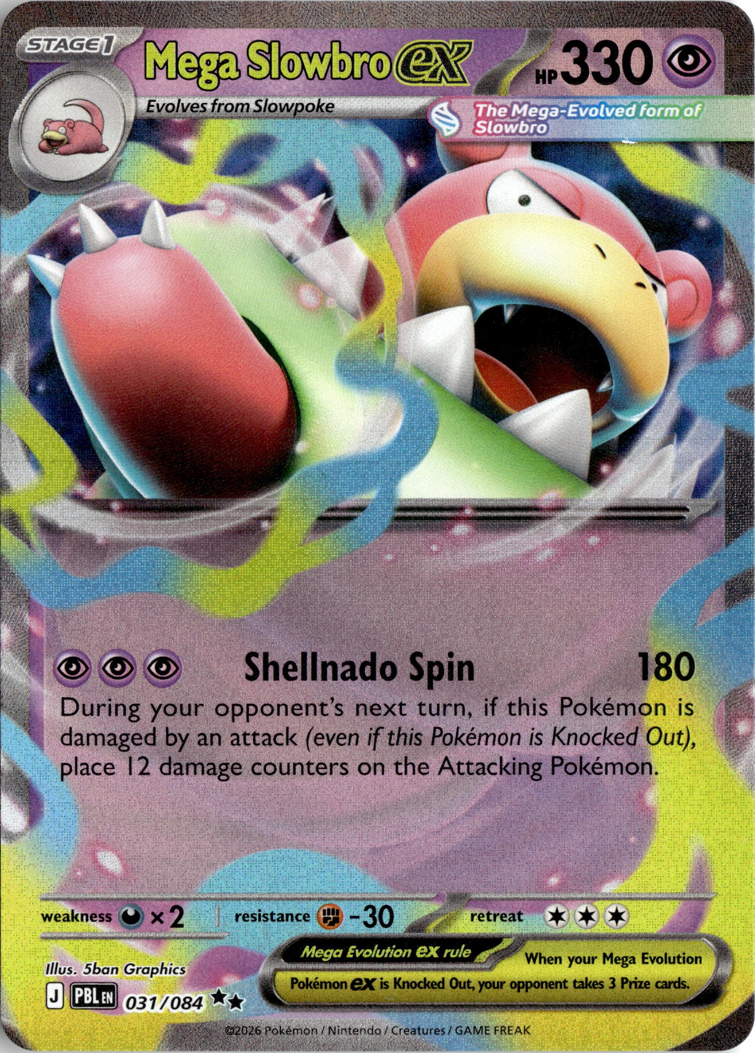 Mega Slowbro Ex graded slab