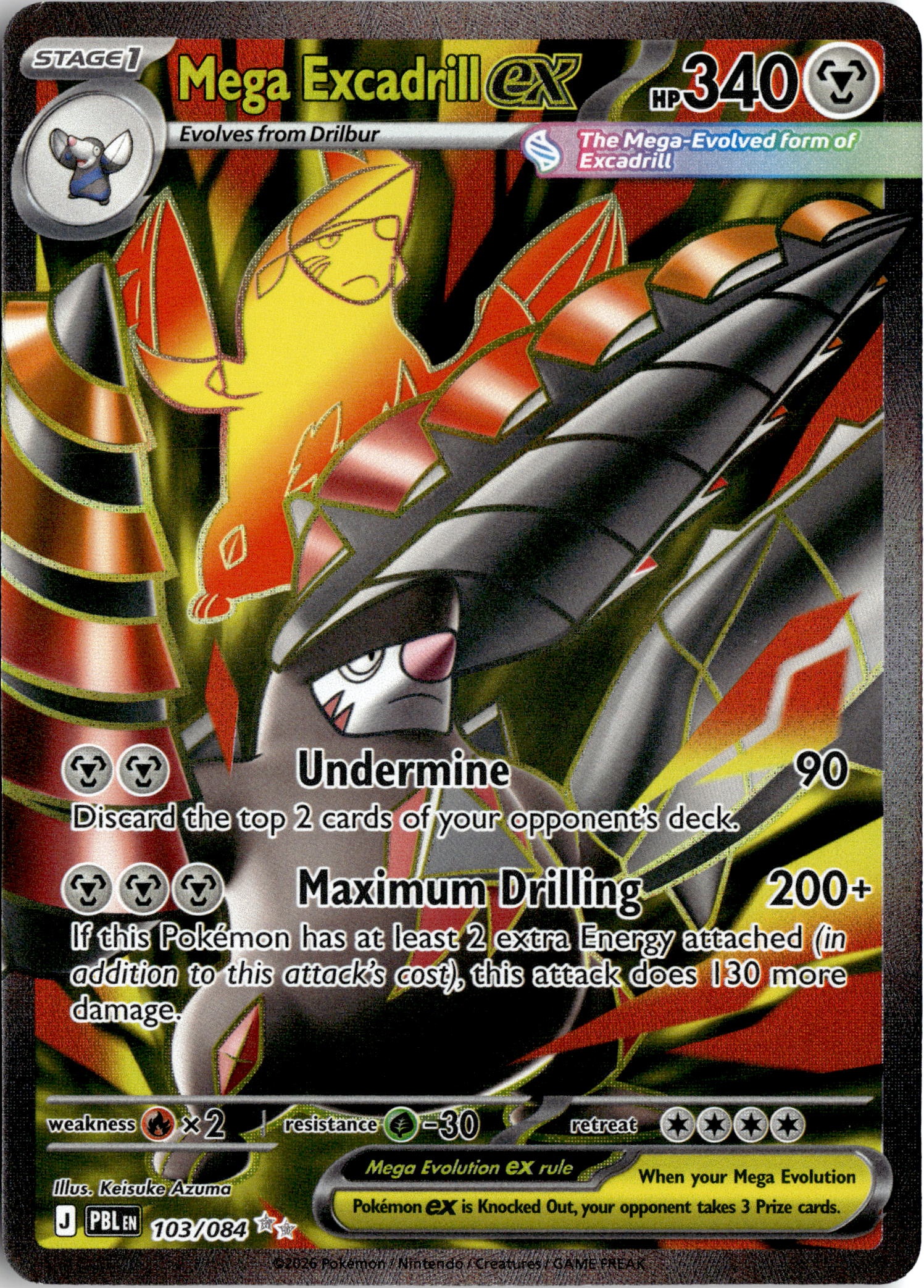 Mega Excadrill Ex graded slab