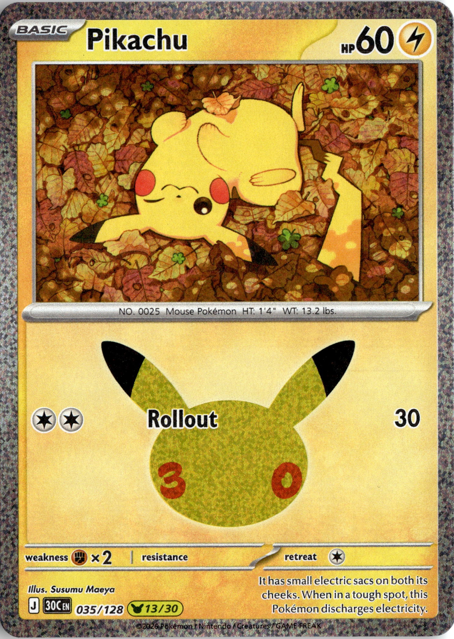Pikachu 13/30 graded slab