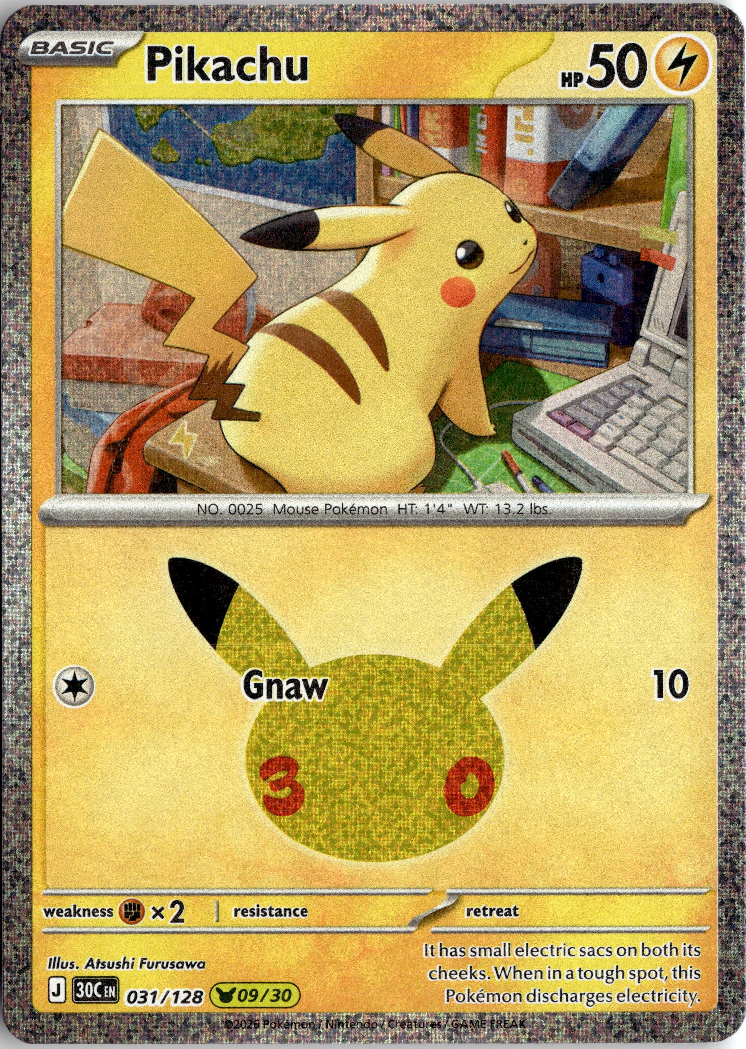 2026 Pokemon 30C En Pikachu graded slab