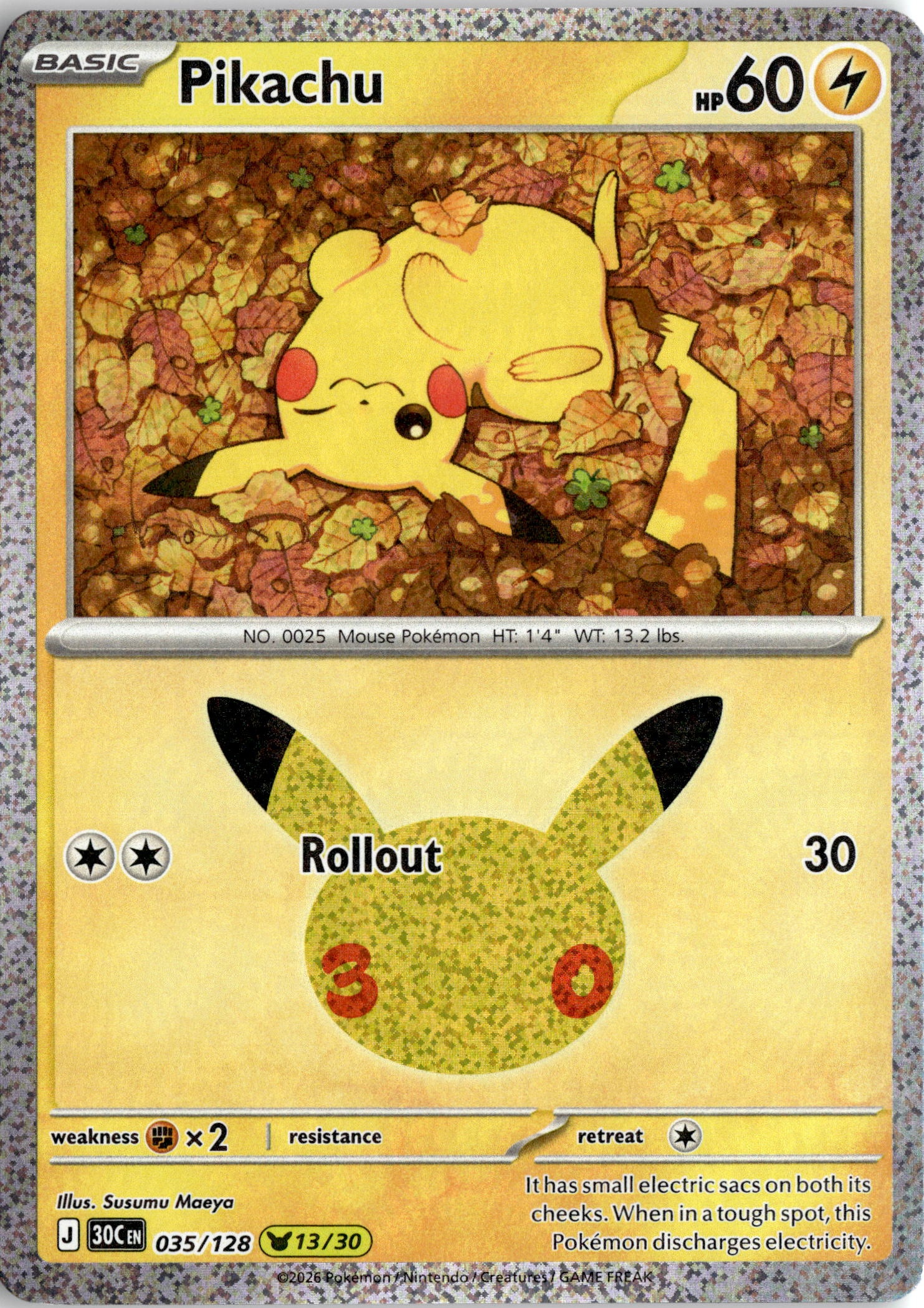 2026 Pokemon 30C En Pikachu graded slab