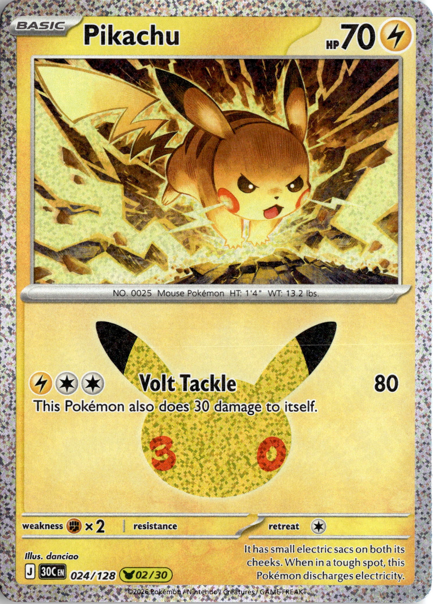 2026 Pokemon 30C En Pikachu graded slab