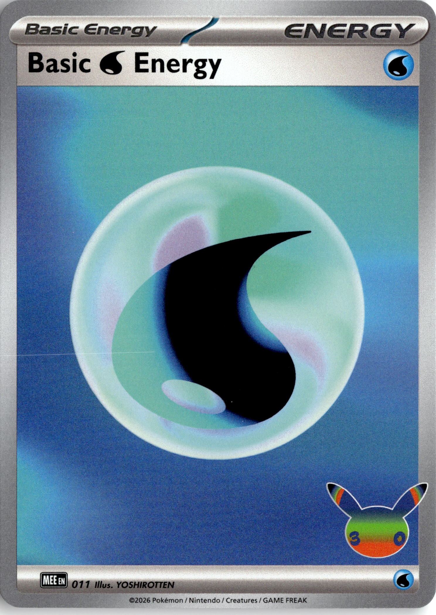 2026 Pokemon 30C En Basic Water Energy graded slab