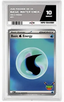2026 POKEMON 30C EN HOLO PROMO #011 BASIC WATER ENERGY MPE 10 GEM/MT — graded card up for auction
