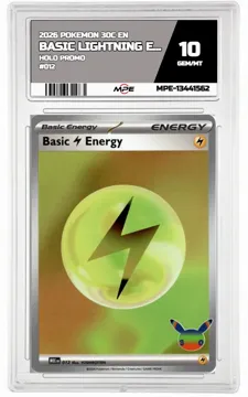 2026 POKEMON 30C EN HOLO PROMO #012 BASIC LIGHTNING ENERGY MPE 10 GEM/MT — graded card up for auction