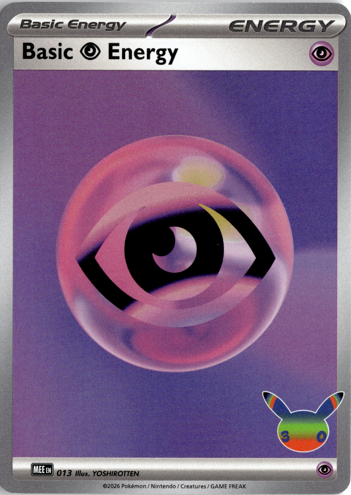 2026 Pokemon 30C En Basic Psychic Energy graded slab