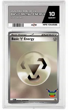 2026 POKEMON 30C EN HOLO PROMO BASIC METAL ENERGY MPE 10 GEM/MT — graded card up for auction