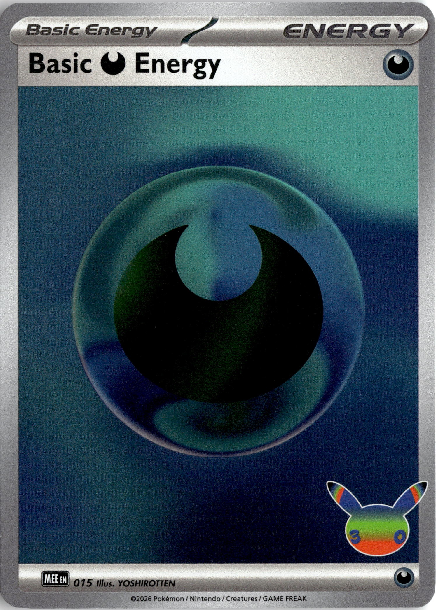 2026 Pokemon 30C En Basic Darkness Energy graded slab