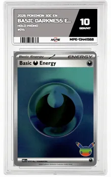 2026 POKEMON 30C EN HOLO PROMO #015 BASIC DARKNESS ENERGY MPE 10 GEM/MT — graded card up for auction