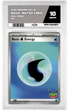 2026 POKEMON 30C EN HOLO PROMO #011 BASIC WATER ENERGY MPE 10 GEM/MT — graded card up for auction