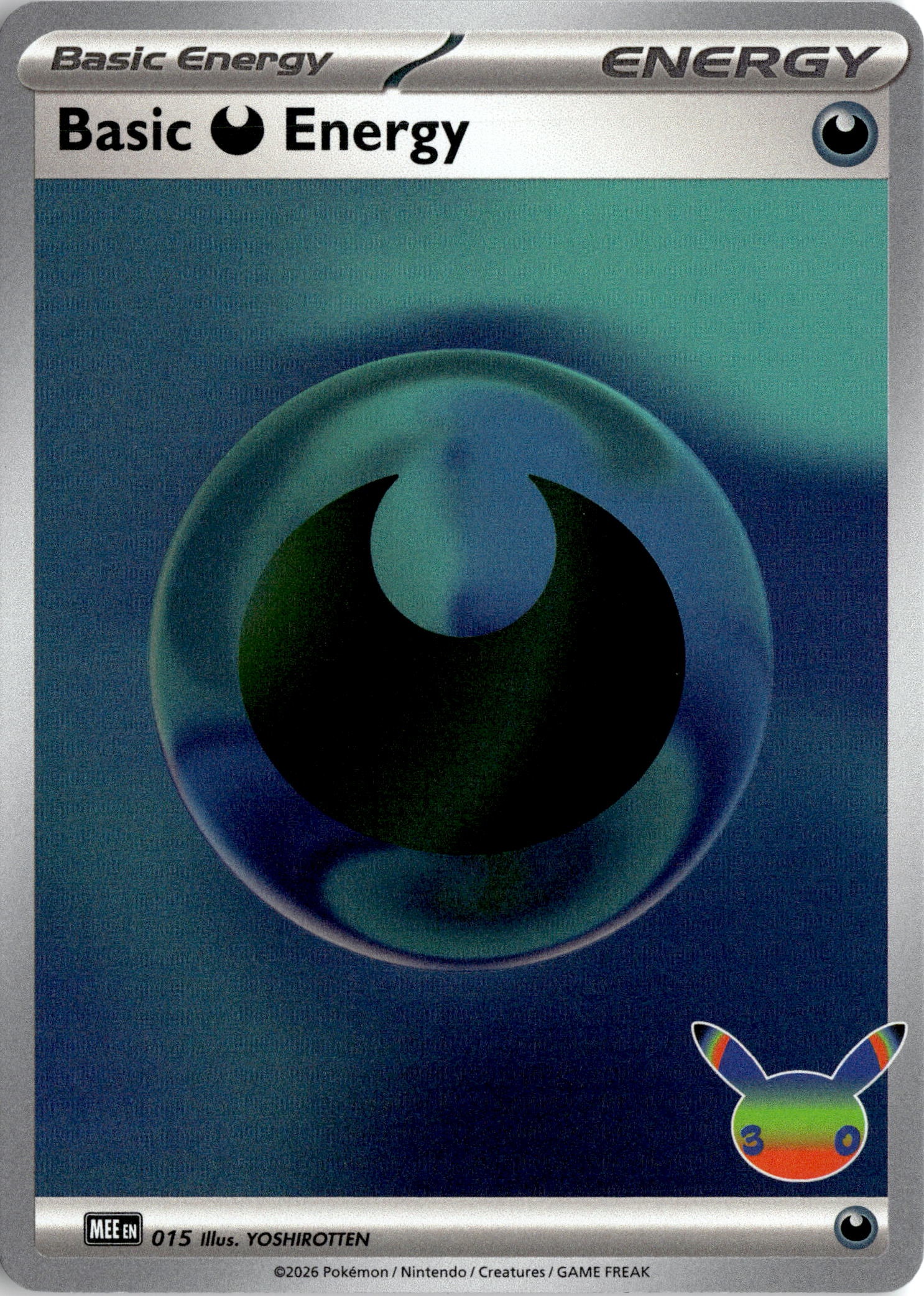 2026 Pokemon 30C En Basic Darkness Energy graded slab