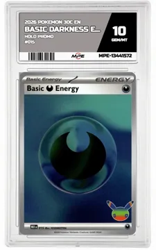 2026 POKEMON 30C EN HOLO PROMO #015 BASIC DARKNESS ENERGY MPE 10 GEM/MT — graded card up for auction