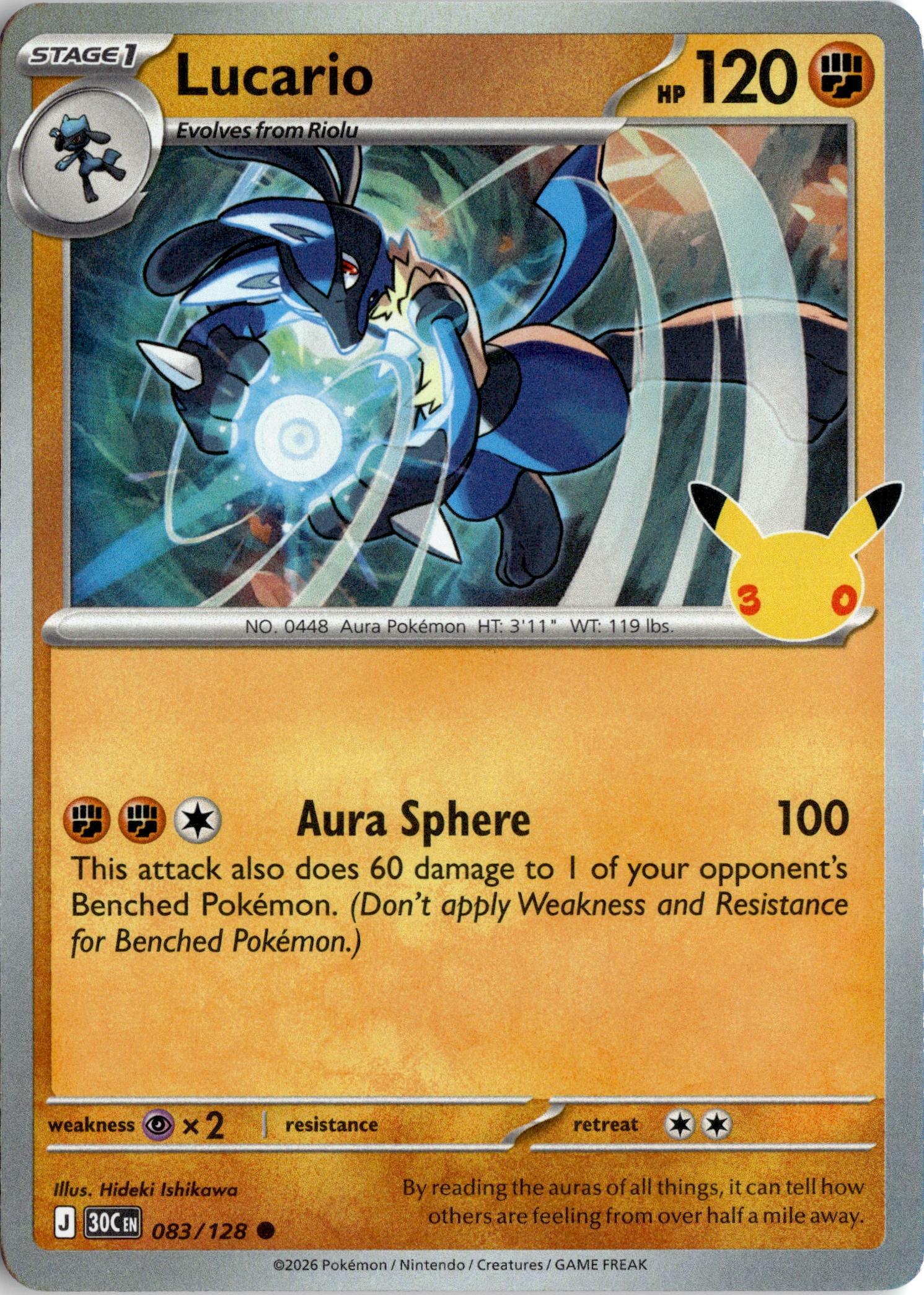 2026 Pokemon 30C En Lucario graded slab