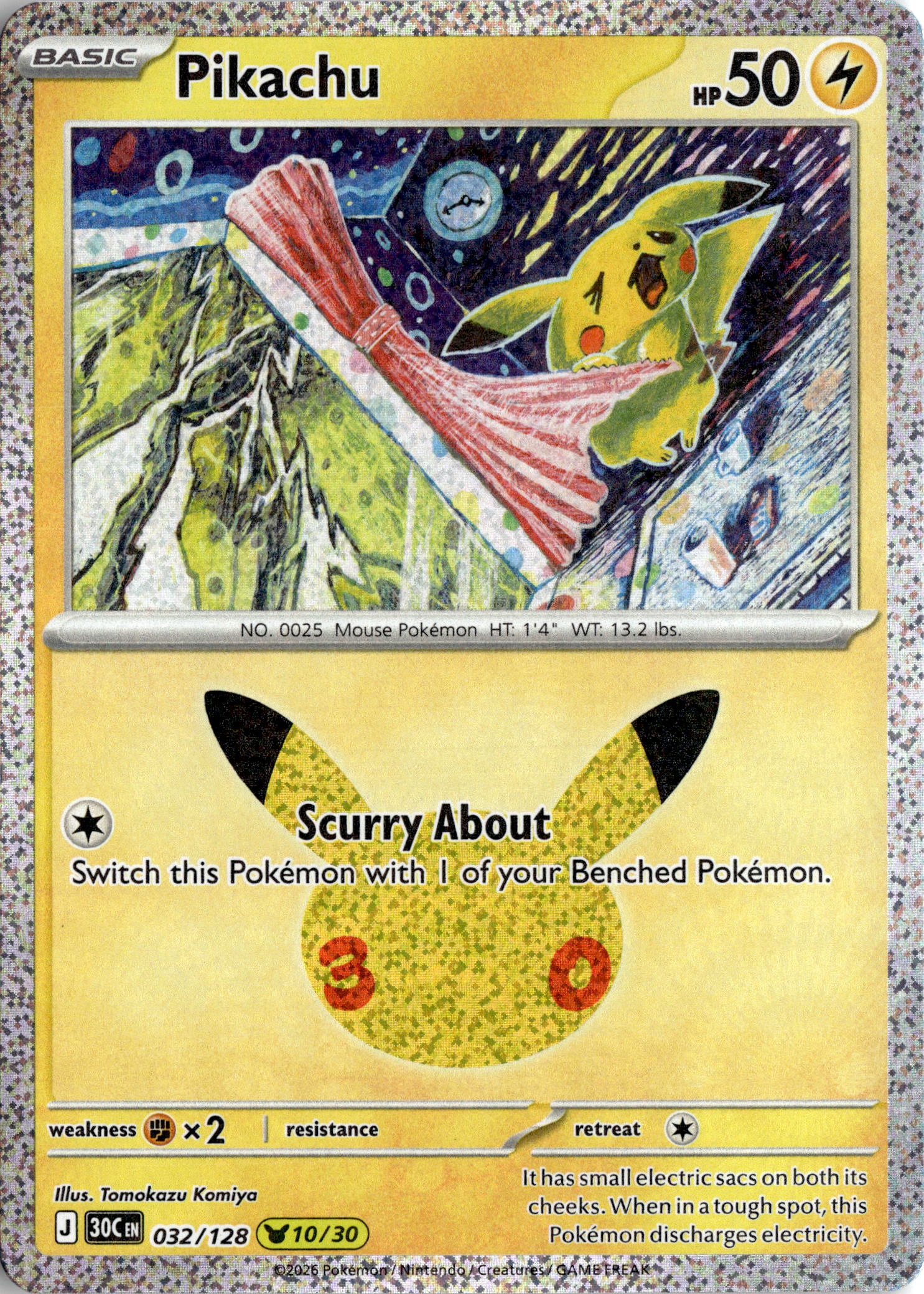 2026 Pokemon 30C En Pikachu graded slab