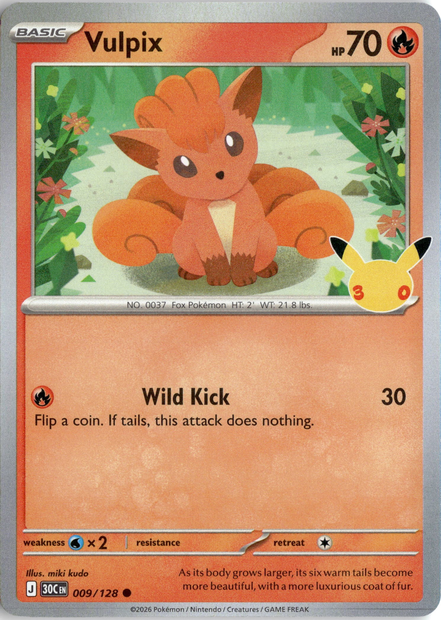 2026 Pokemon 30C En Vulpix graded slab