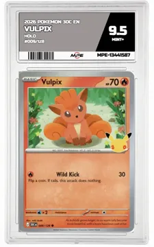 2026 POKEMON 30C EN HOLO #009/128 VULPIX MPE 9.5 MINT+ — graded card up for auction