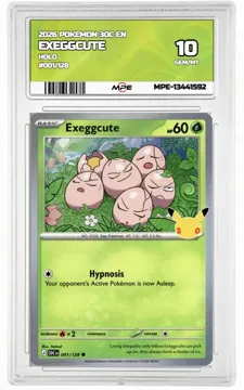 2026 POKEMON 30C EN HOLO #001/128 EXEGGCUTE MPE 10 GEM/MT — graded card up for auction