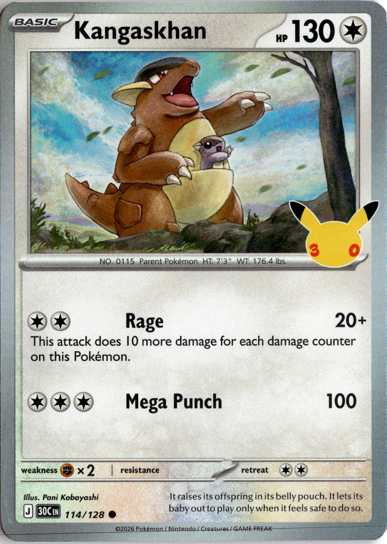 Kangaskhan graded slab