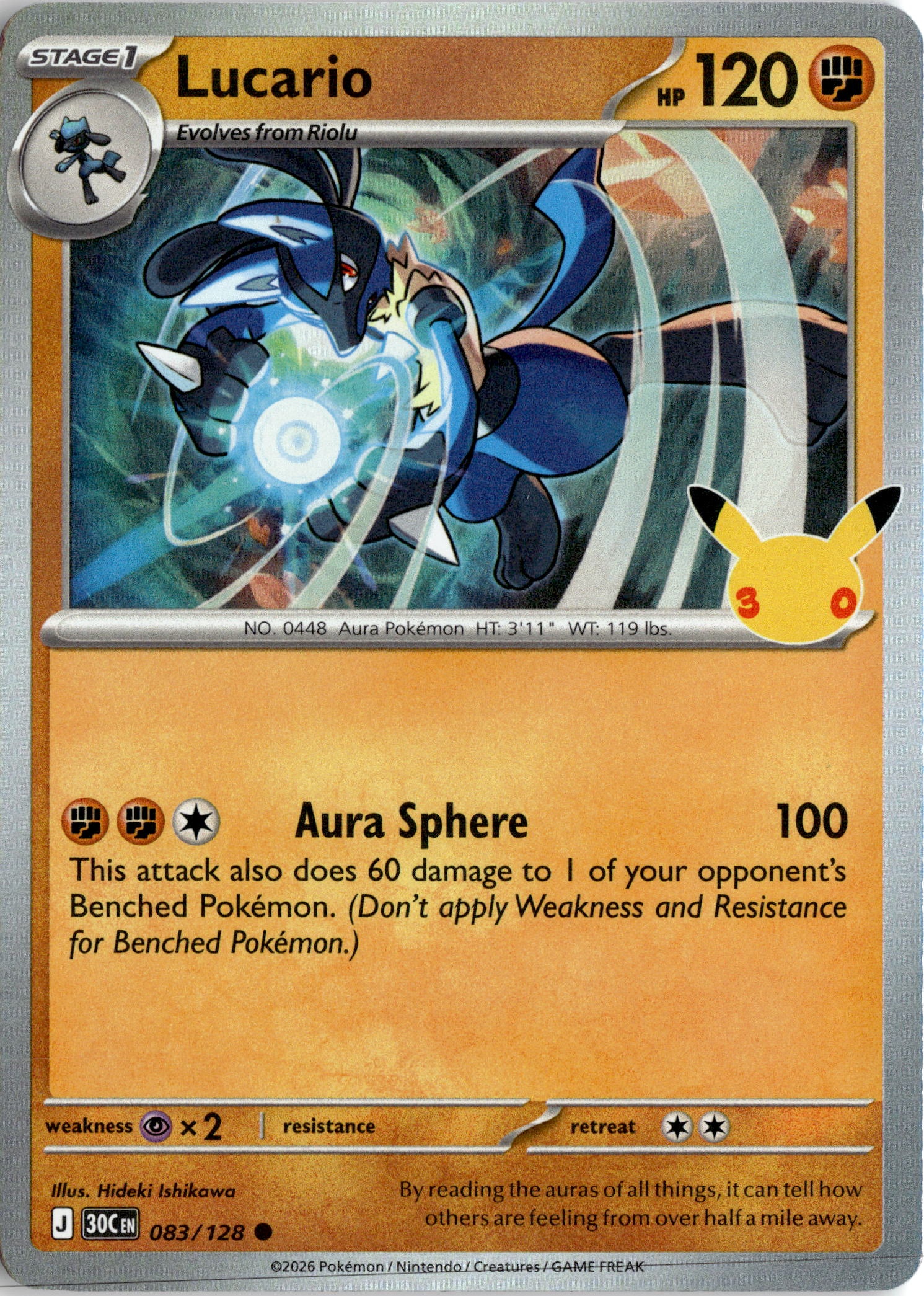 2026 Pokemon 30C En Lucario graded slab