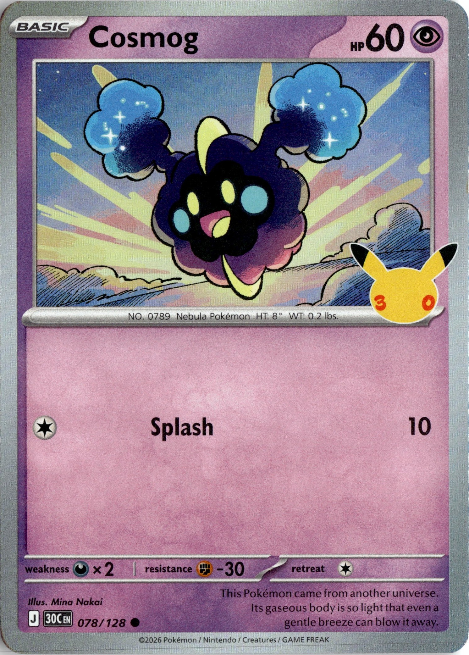 2026 Pokemon 30C En Cosmog graded slab