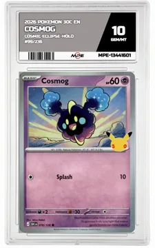 2026 POKEMON 30C EN COSMIC ECLIPSE-HOLO #99/236 COSMOG MPE 10 GEM/MT — graded card up for auction
