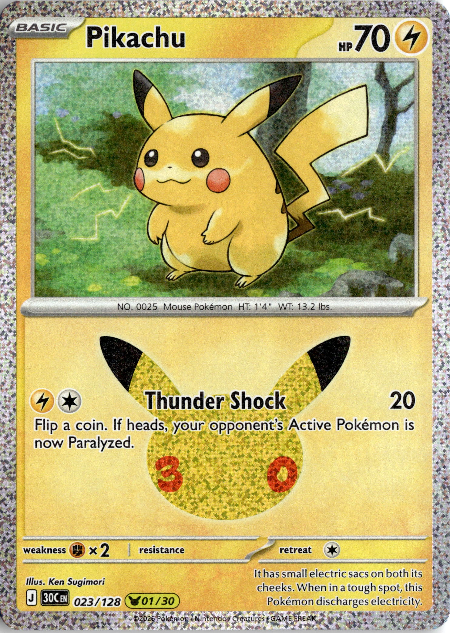 2026 Pokemon 30C En Pikachu graded slab