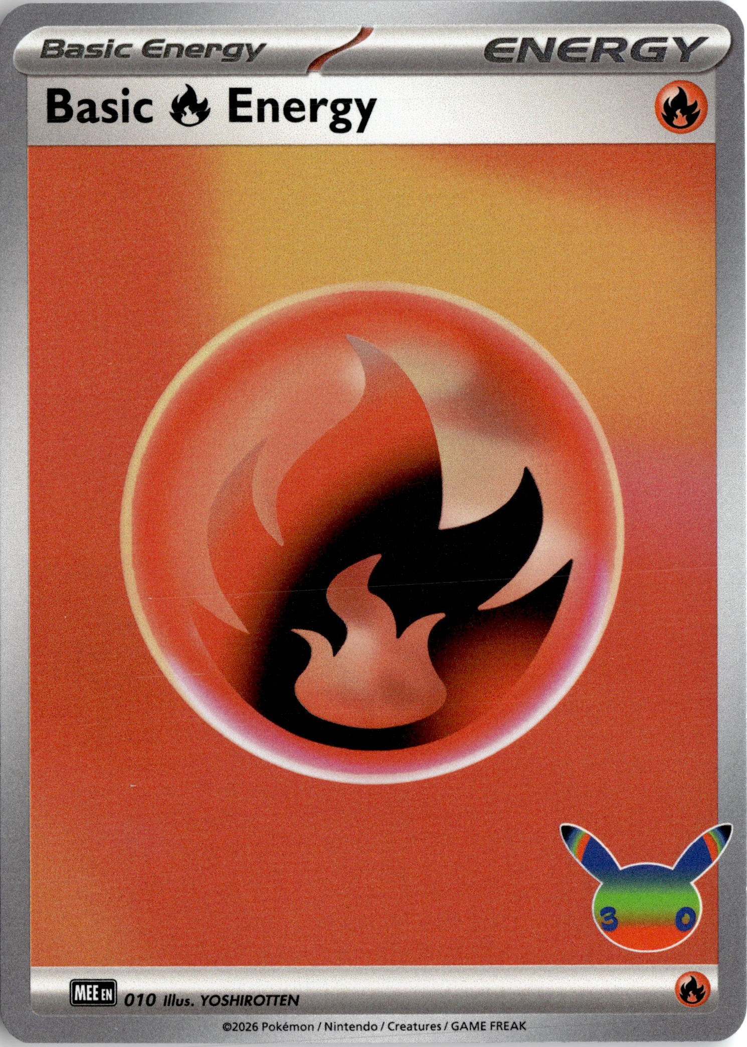 2026 Pokemon 30C En Basic Fire Energy graded slab