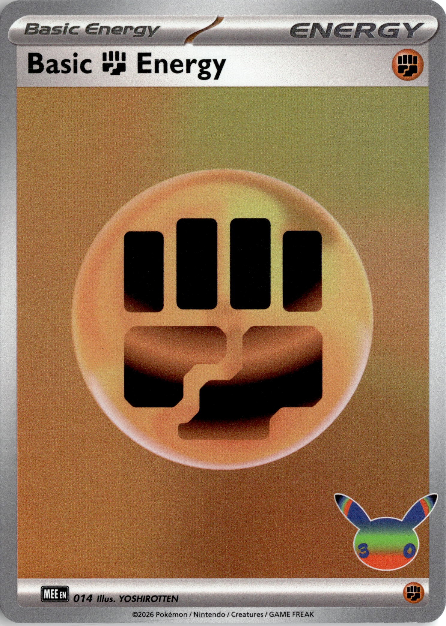 2026 Pokemon 30C En Basic Fighting Energy graded slab